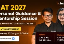 CAT 2027 Personal Guidance & Mentorship Sessions By iQuanta: Join Live Zoom Session CAT 2027