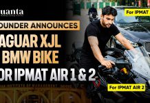 iQuanta Founder Gives Away Jaguar XJL & BMW Bike to IPMAT AIR 1 & 2 IPMAT Preparation