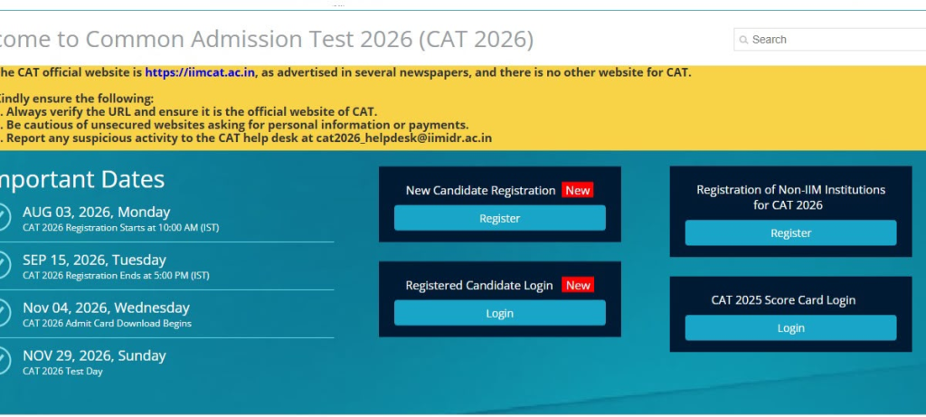 CAT Registration 2026