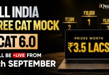 All India Free CAT Mock iCAT 6.0 By iQuanta (Live From 4 September): Win Prizes Worth Rs. 3.5 Lakh All India Free CAT Mock Test (iCAT 6.0)