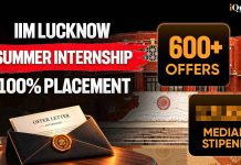 IIM Lucknow Summer Internship Report 2026-28: 600+ Offers, Highest Stipend, & More IIM Lucknow Summer Internship