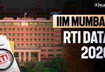 IIM Mumbai RTI Data 2026: Minimum CAT Percentile for PI, Composite Score & More IIM Mumbai RTI Data 2026